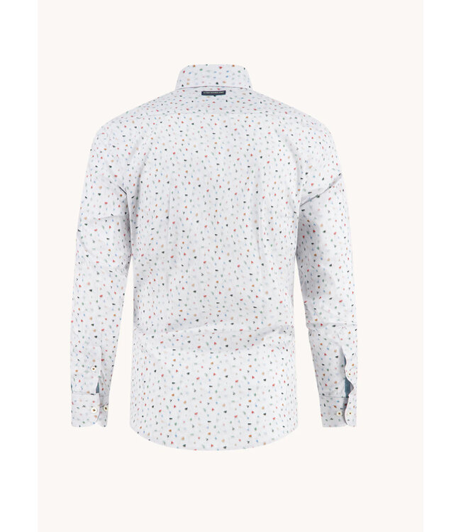 Modern Fit Blue Sketch Shirt