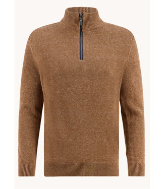 A FISH NAMED FRED Tan Melange 1/4 Zip
