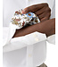 Slim Fit White with Floral Trim Shirt