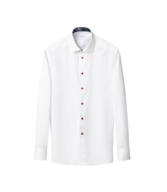 ETON Modern Fit White with Tan Button Shirt