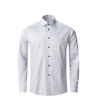 ETON Slim Fit Blue Neat with Navy Buttons Shirt