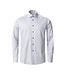Slim Fit Blue Neat with Navy Buttons Shirt