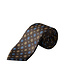 Brown with Blue Gold Medallion Tie