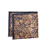Navy Tan Floral Pocket Square