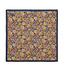Navy Tan Floral Pocket Square