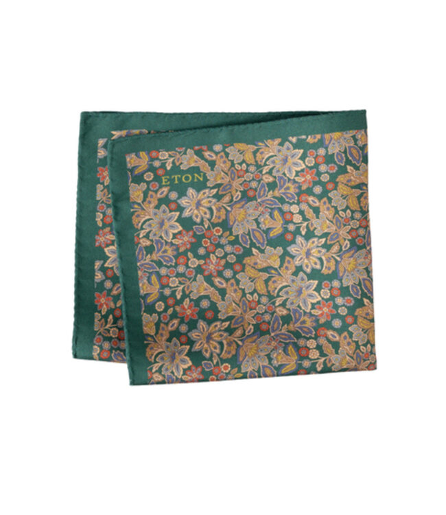 Forest Green Floral Pocket Square