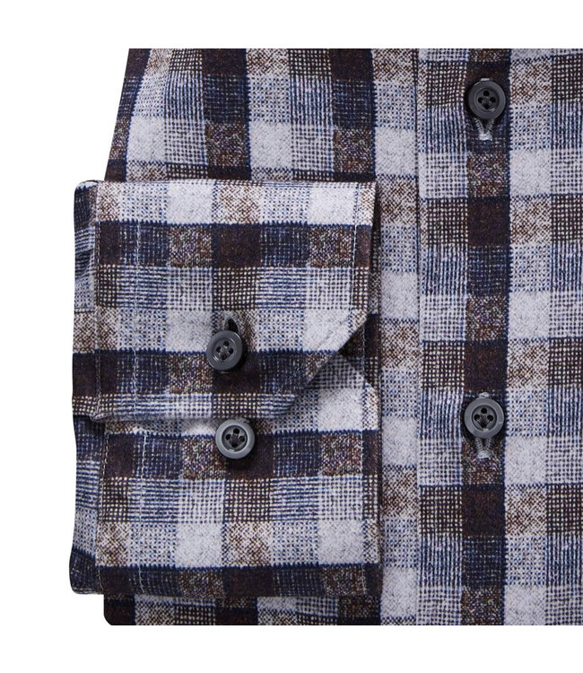 Modern Fit Mid Grey Check Shirt