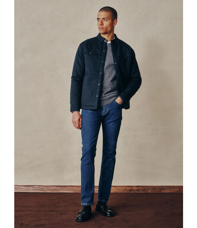 Navy Derrek Lined Overshirt