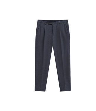 BUGATTI Slim Fit Mid Blue Pleated Pant