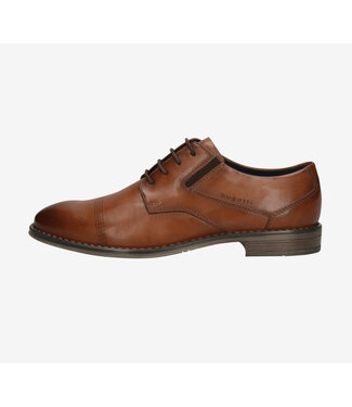 BUGATTI Cognac Stitched Toe Dress Shoes