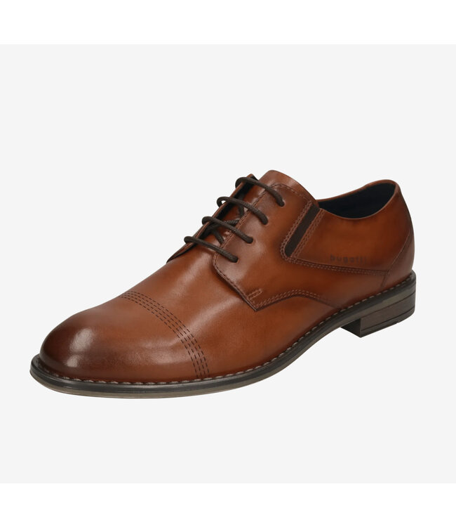 Cognac Stitched Toe Dress Shoes
