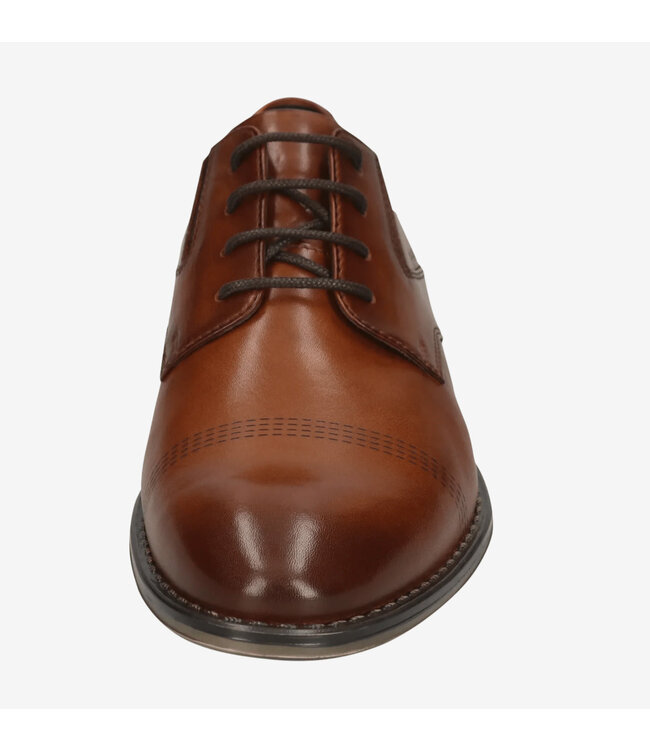 Cognac Stitched Toe Dress Shoes
