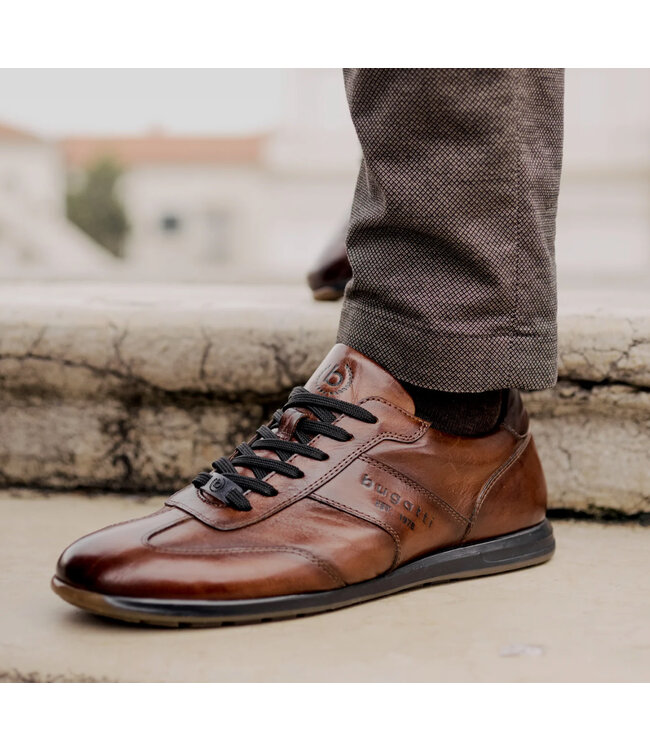 Cognac Leather Casual Shoes