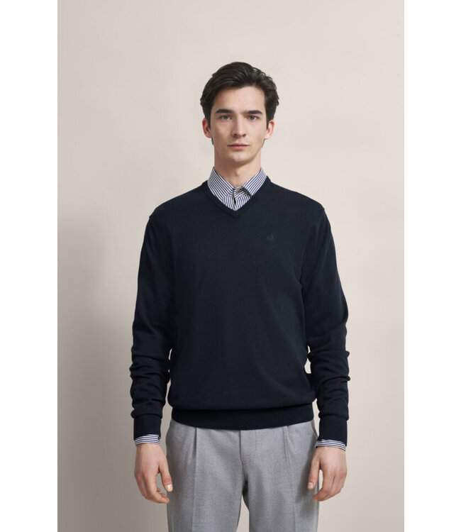 Navy V Neck Sweater