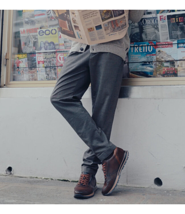 Brown Leather Sneakers