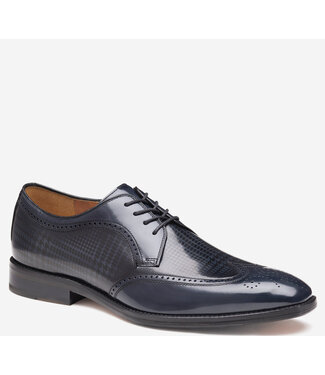 JOHNSTON & MURPHY Black Sullivan Wingtip Shoes
