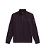 Burgundy Tan Trim 1/4 Zip