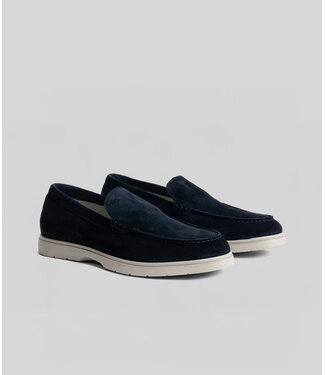 ROBERT BARAKETT Navy Brannon Suede Loafers
