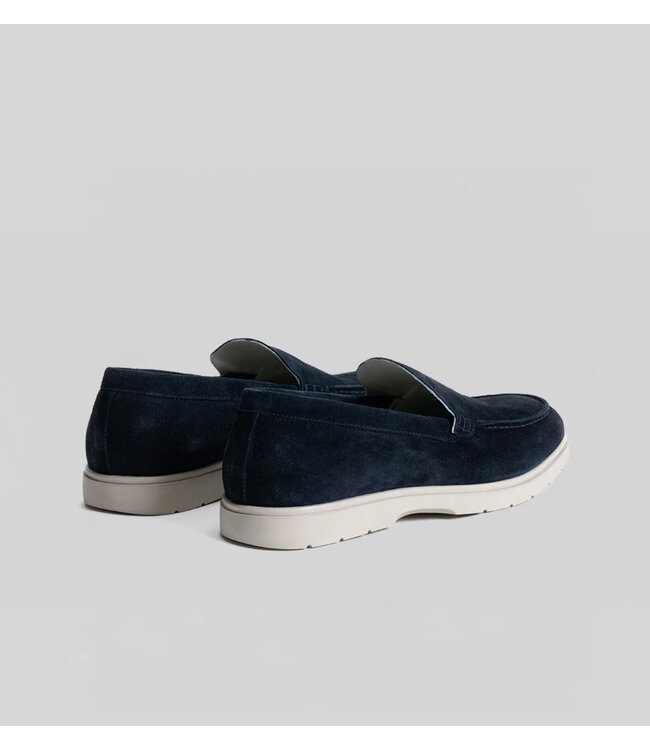 Navy Brannon Suede Loafers