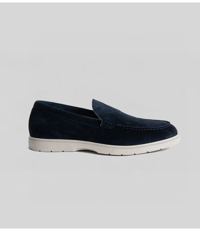 Navy Brannon Suede Loafers