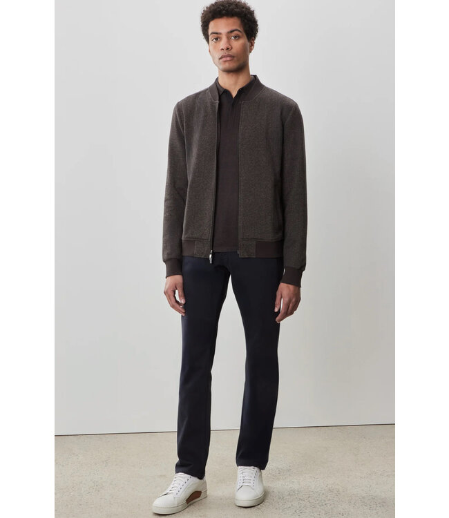 Brown Stefanos Herringbone Full Zip