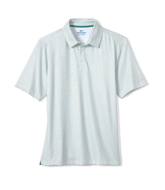 White Golf Green Polo