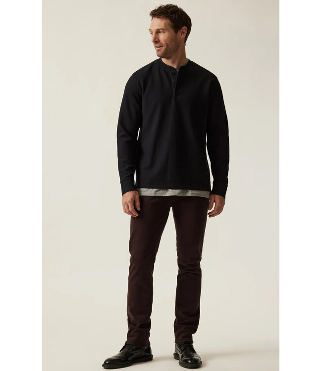 Black 3 Button Henley