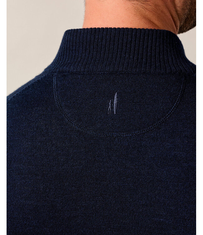 Navy Raynor 1/4 Zip Sweater