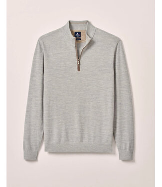 JOHNNIE-O Light Grey Raynor 1/4 Zip Sweater