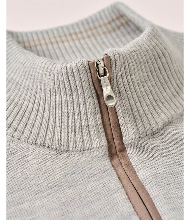 Light Grey Raynor 1/4 Zip Sweater