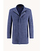 Mid Blue Funnel Neck Overcoat