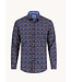 A FISH NAMED FRED Modern Fit Navy Bottle Row Shirt