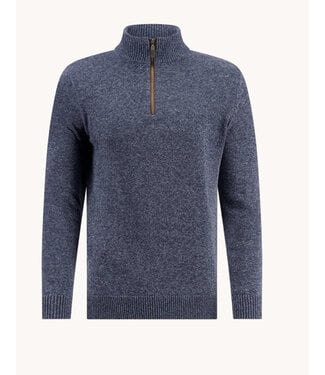 A FISH NAMED FRED Navy 1/4 Zip Sweater