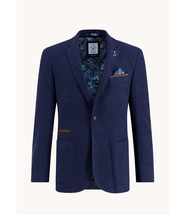 Slim Fit Navy Knitted Sport Coat