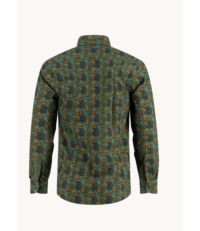 Modern Fit Dark Green Forest Shirt