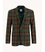 Slim Fit Green Tan Plaid Sport Coat