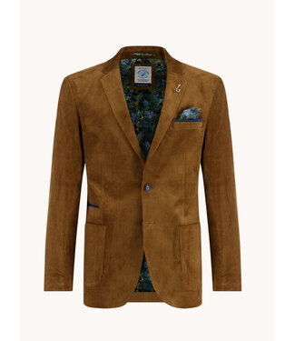 A FISH NAMED FRED Slim Fit Mid Brown Corduroy Sport Coat