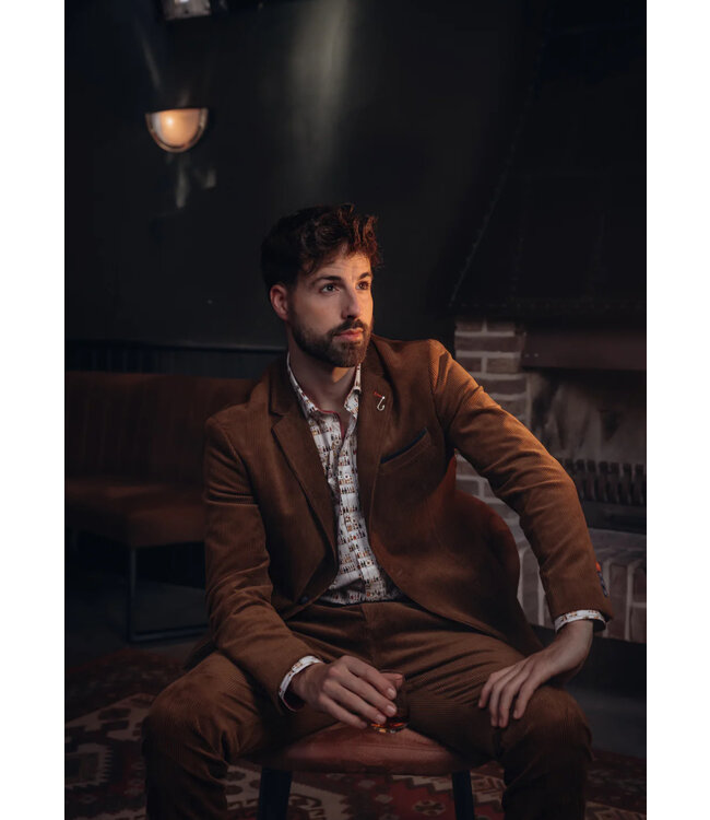 Slim Fit Mid Brown Corduroy Sport Coat