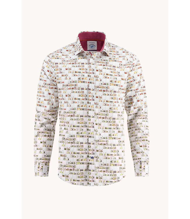 Modern Fit White Liquor Store Shirt