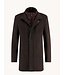 Brown Funnel Neck Overcoat