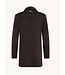 Brown Funnel Neck Overcoat