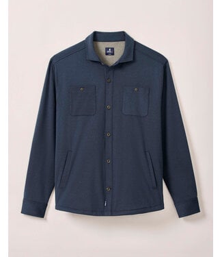 JOHNNIE-O Navy Lined Russo Overshirt