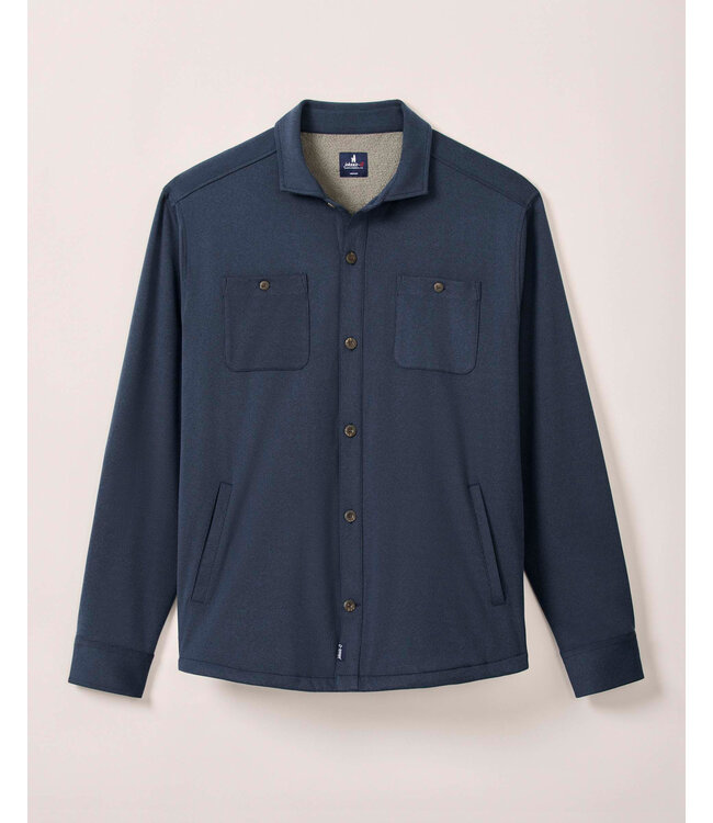 Navy Lined Russo Overshirt