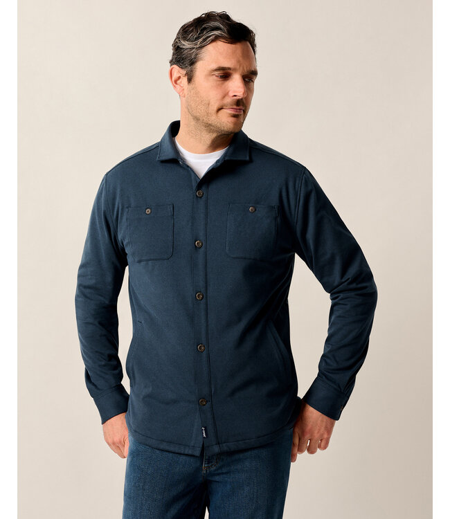 Navy Lined Russo Overshirt