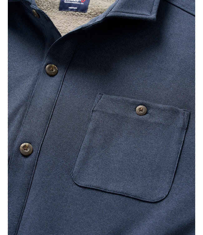 Navy Lined Russo Overshirt
