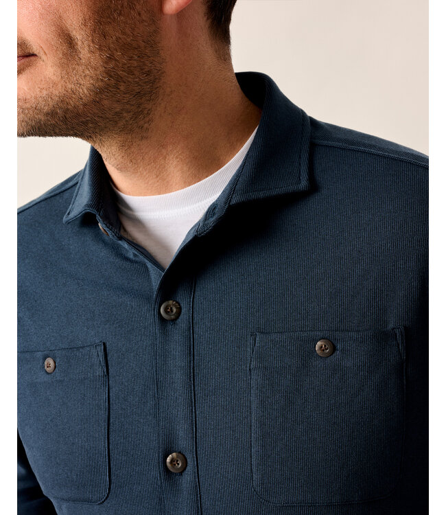 Navy Lined Russo Overshirt