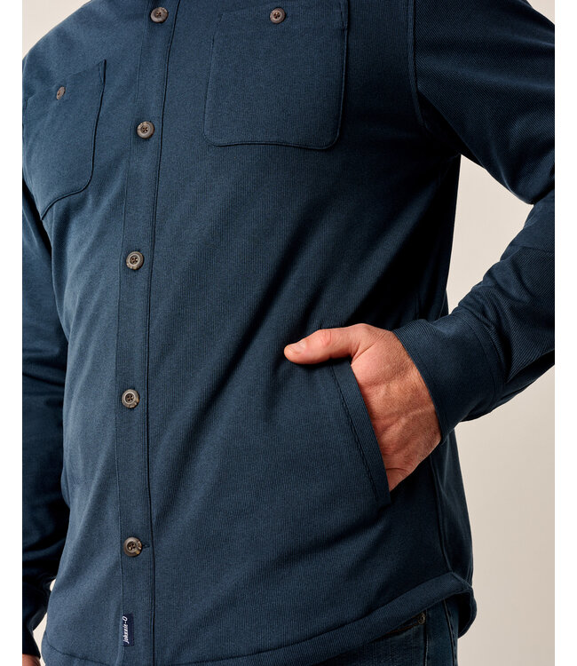 Navy Lined Russo Overshirt