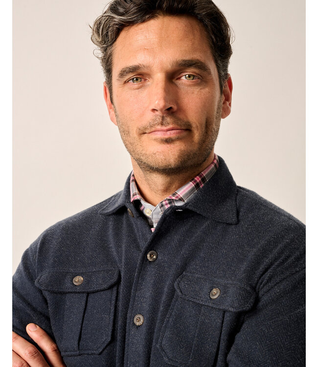 Classic Fit Navy Mix Briggs Overshirt