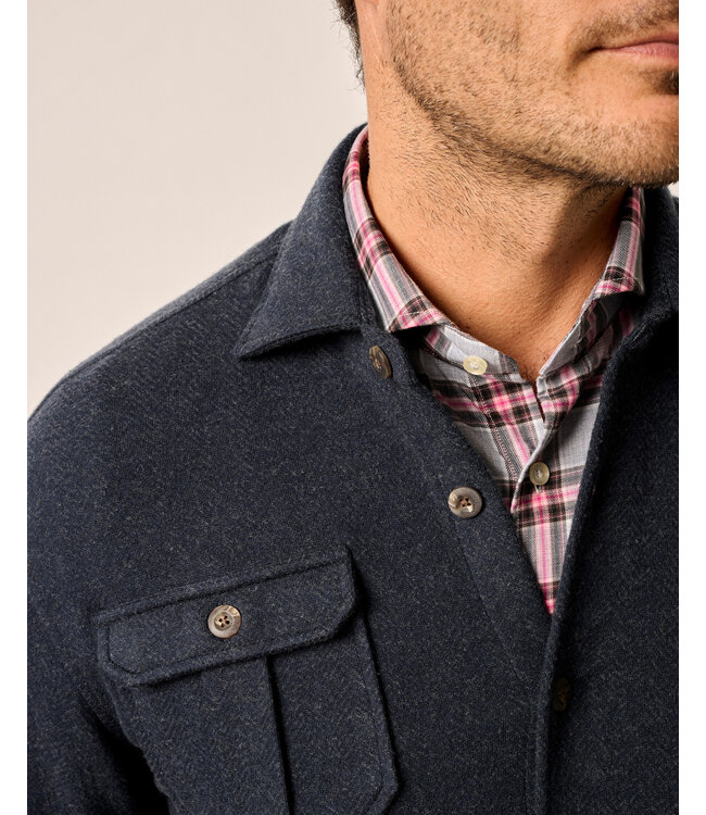 Classic Fit Navy Mix Briggs Overshirt