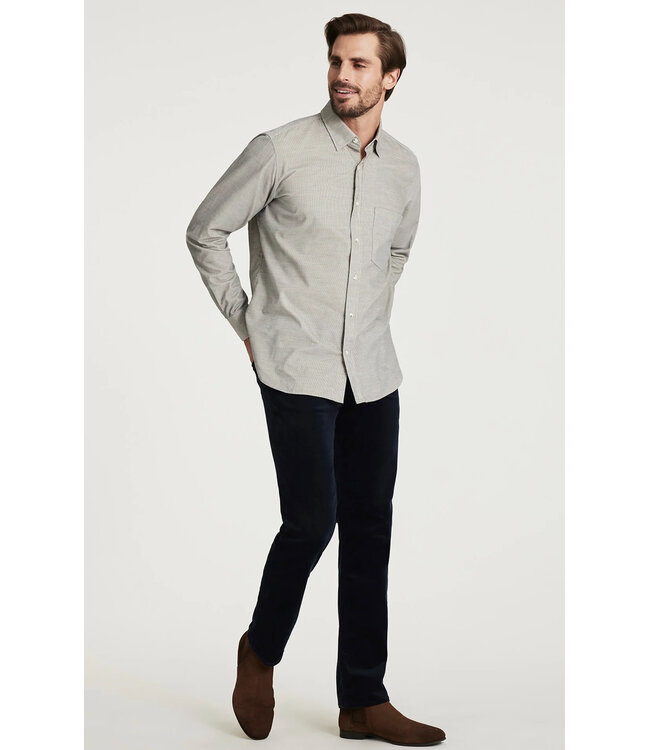 Modern Fit Grey Corduroy Shirt